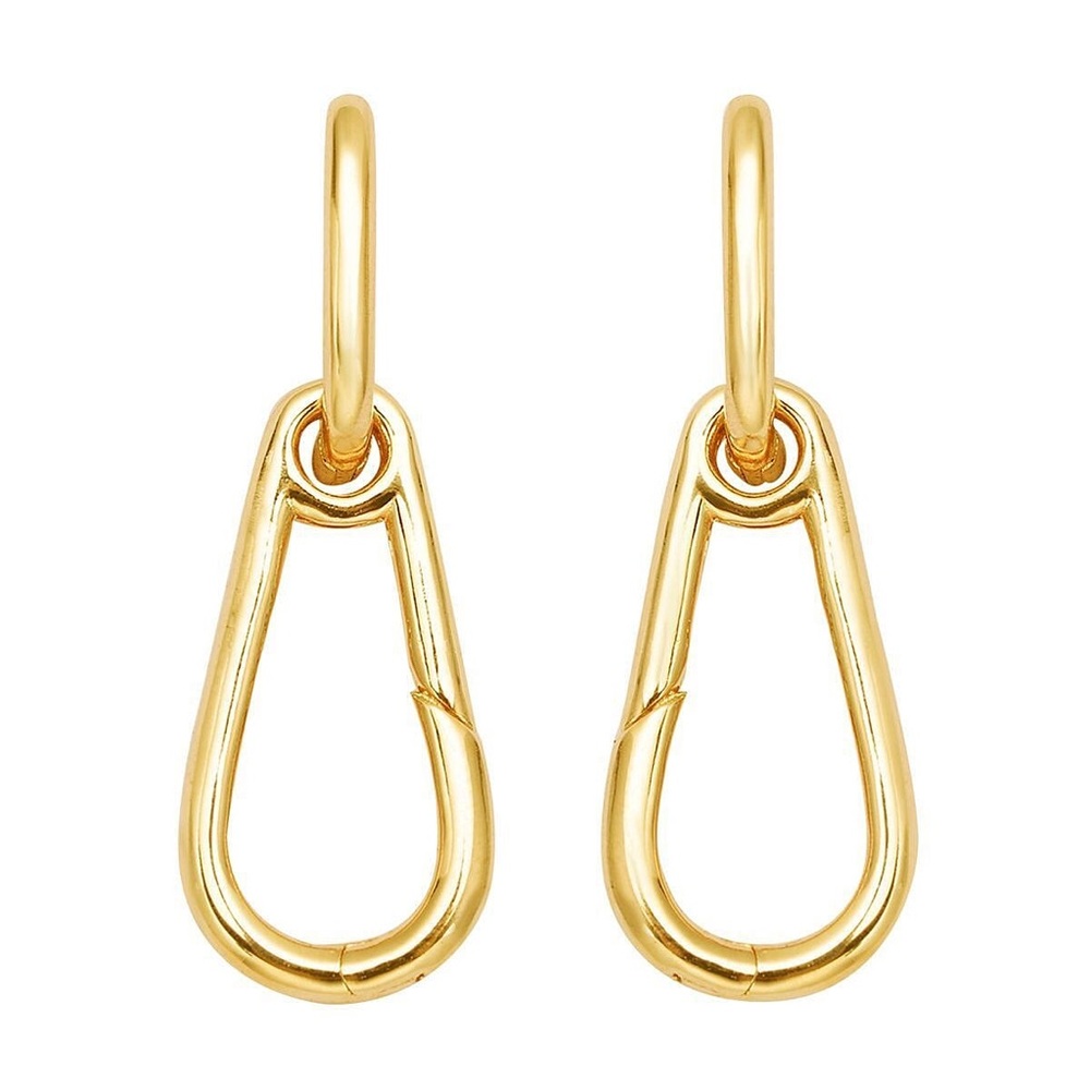 Vermeil Interchange Carabiners Enhancer Drop Earrings, New with tags.